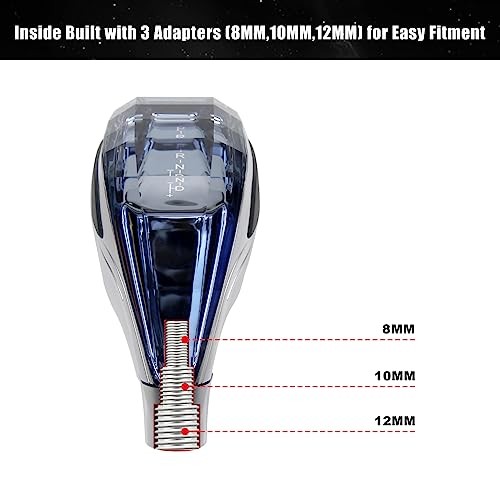Touch-Activated LED Illuminated Crystal Gear Shift Knob Compatible with Most