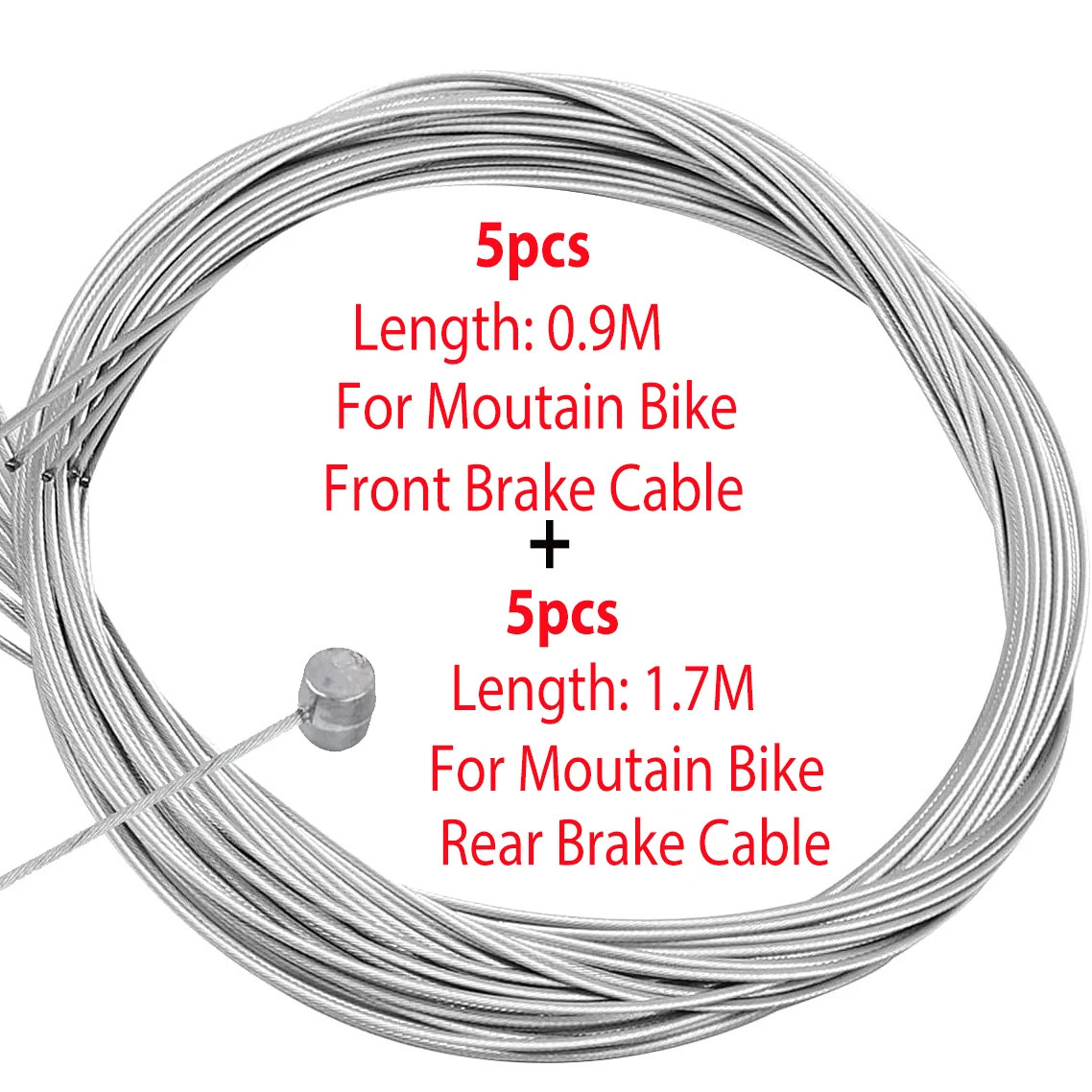 10pcs Bike Brake Shift Inner Cable Set MTB Road Gear Wire 900-2000mm