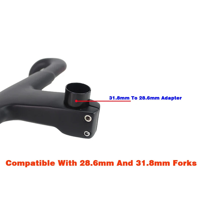 390-430mm Width Road Bike Carbon Integrated Handlebar 28.6mm 31.8mm Frame Fork