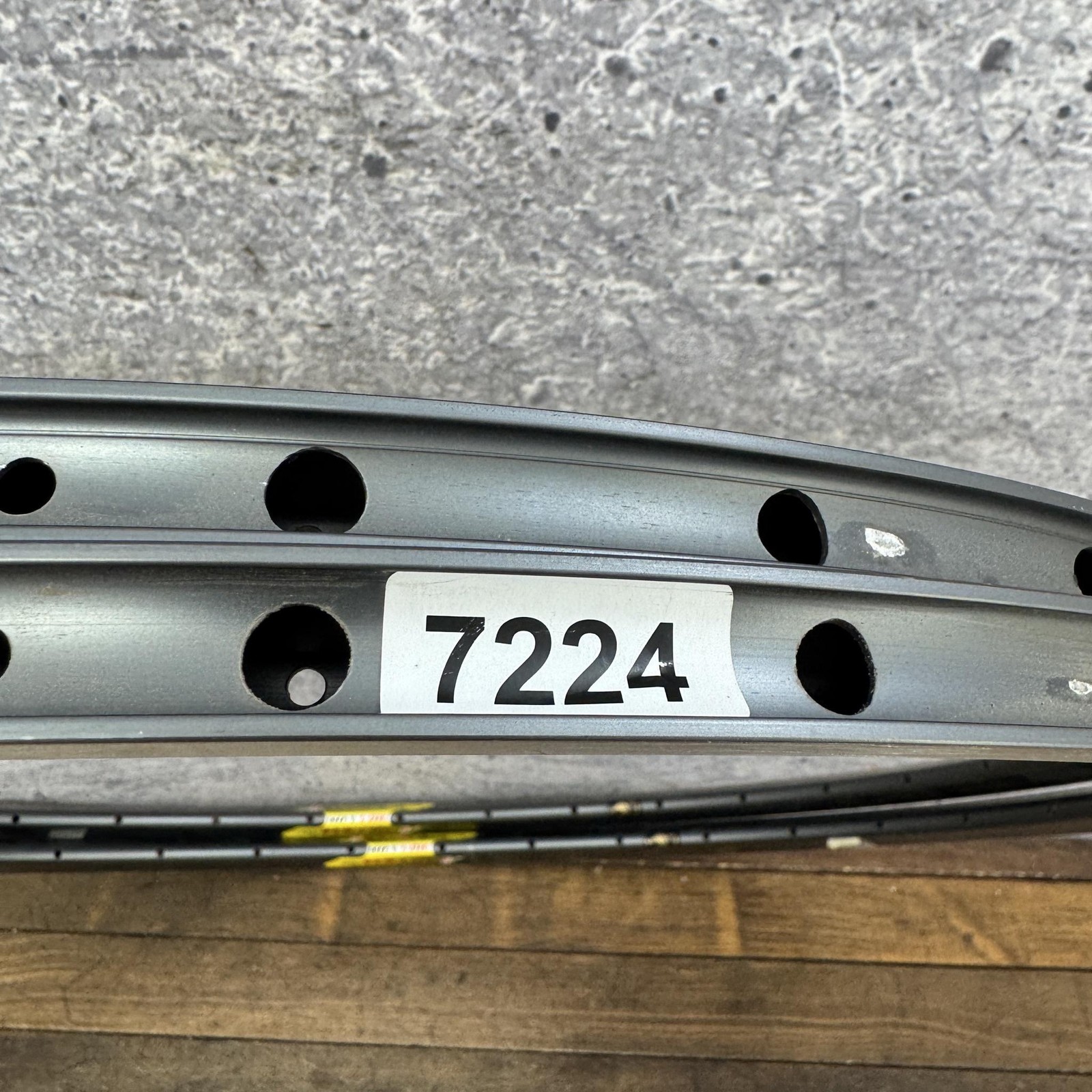 Vintage Velocity Deep V 700c Rim Set 32H Gray NOS Clincher Australia Ding Nicks