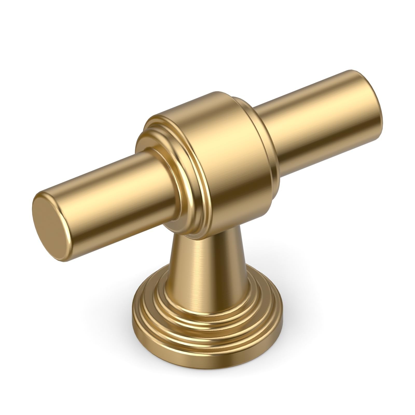 10 Pack 1″(25mm) Champagne Gold Cabinet Knobs for Cabinets Kitchen Drawers Pu…