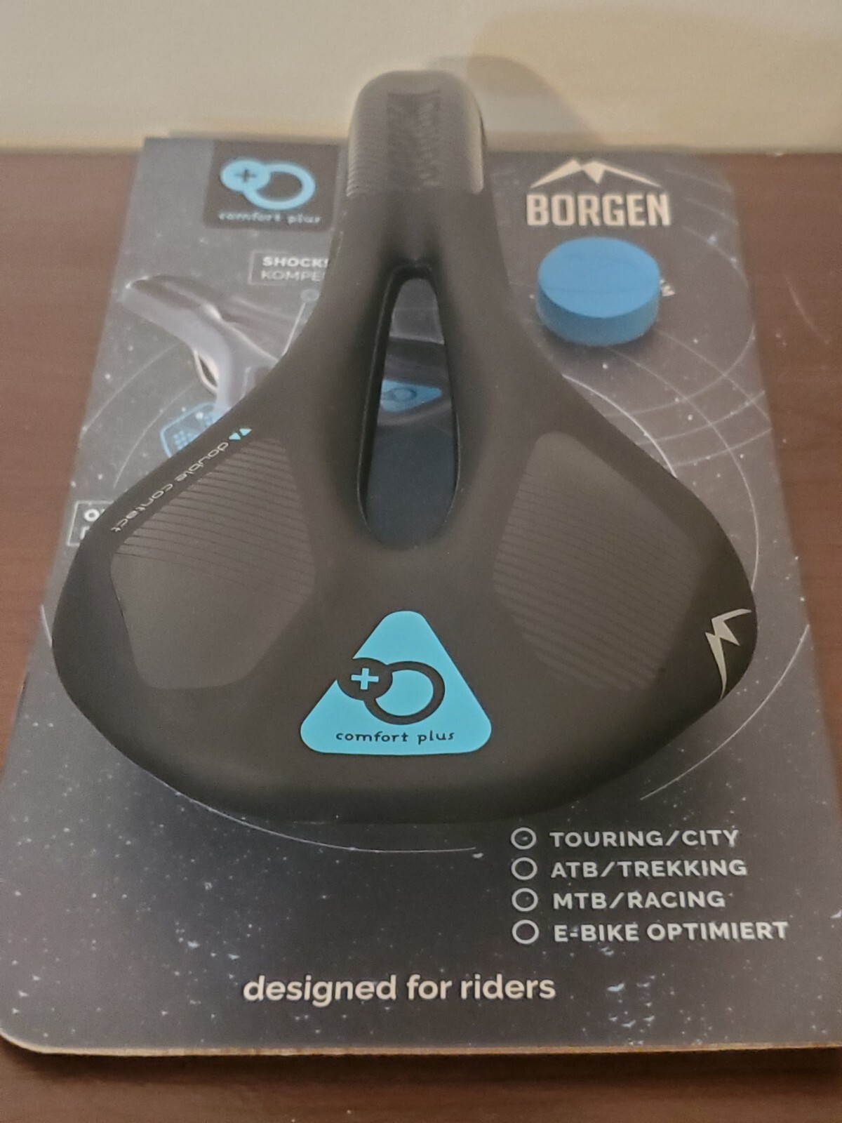 Borgen Comfort Plus Memory Foam Double Contact Bike Saddle – Black – New