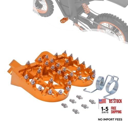 Dirt Bike Foot Pegs for Tutti Soleil01,CNC 7075 Aluminum FootPegs Rest Orange