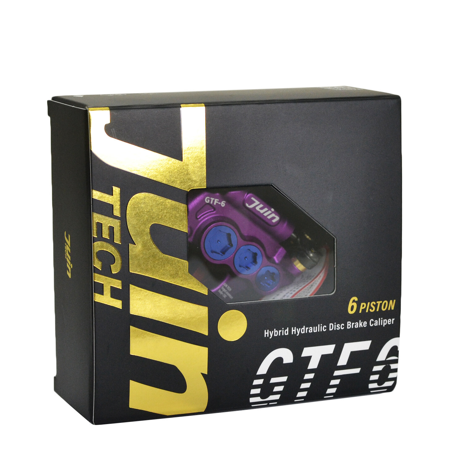 JUIN TECH GTF-6 6 Pistons FlatMount eBike CX Hydraulic Disc Brake Caliper,PL