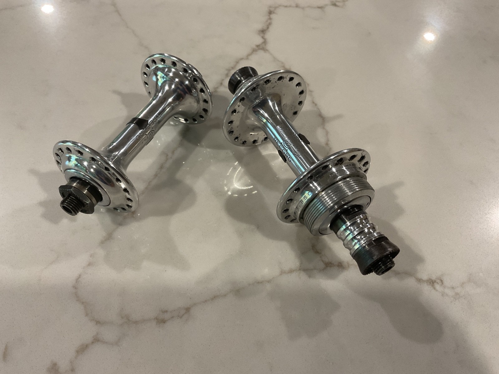 Campagnolo Record Hubs 36 Hole 1980s 100/126mm English