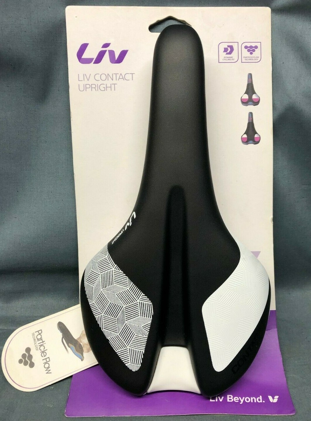 Liv Upright Steel Saddle Black Medium Width Medium Padding 27 x 16 cm NEW!