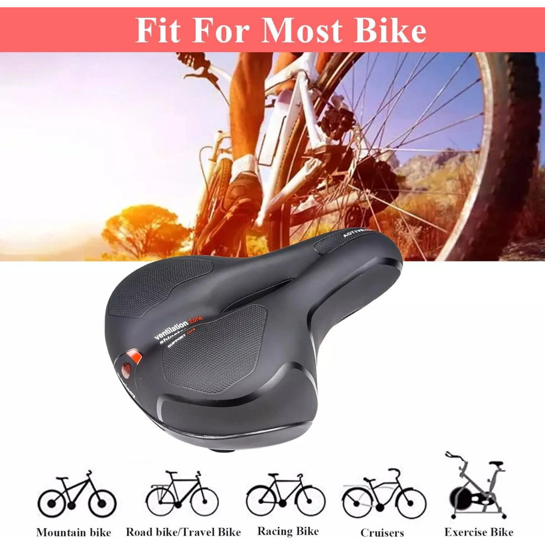 Extra Wide Big Bum Bike Bicycle Saddle Seat Gel Cushion Sporty Soft Comfort Pad