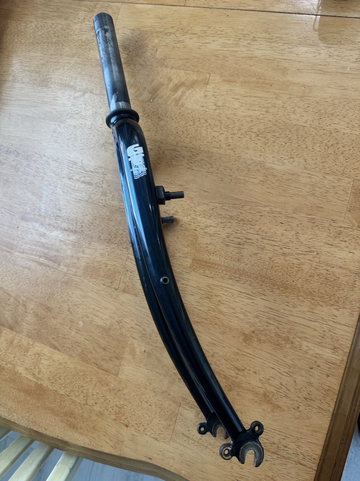 Vintage GT Mountain Bike Fork 1 1/8 Threaded Black V-Brake MTB 90s CRMO Mtn