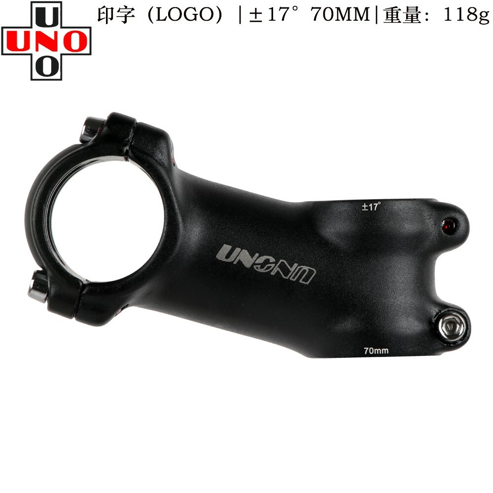 UNO Bike Stems MTB Road 31.8mm Bicycle Handlebar Stem 7 / 17 Degree 60-130mm