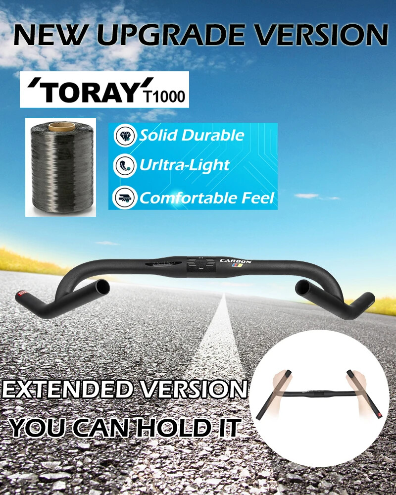 Carbon Gravel Bike Handlebar Big Flare Bar Cycle Cross Road MTB Bike Handlebars