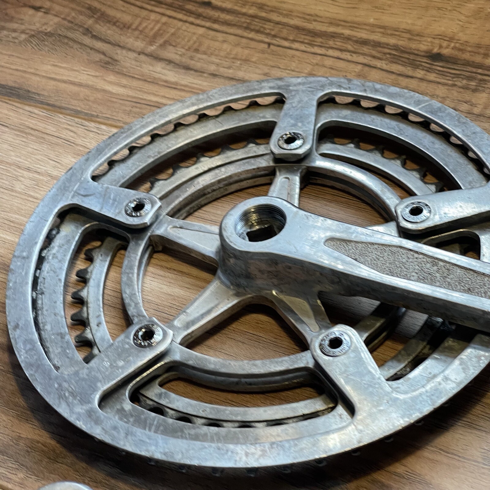Vintage Nervar Star Crankset BSA English 170 Double 52 42 9/16