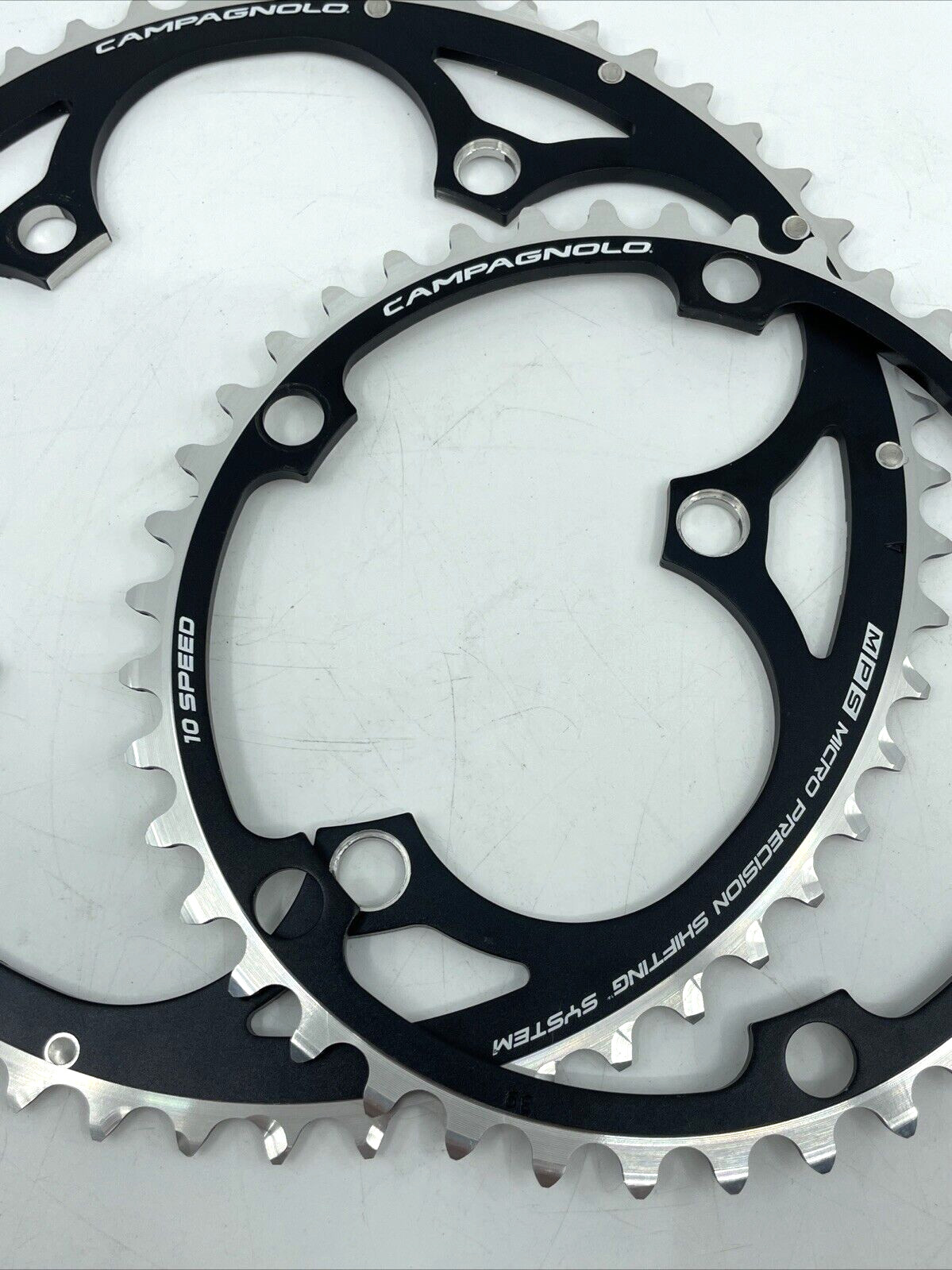 Campagnolo 10-Speed MPS 5-arm 135mm BCD 52/39-tooth Chainring Set 2 Chain Rings