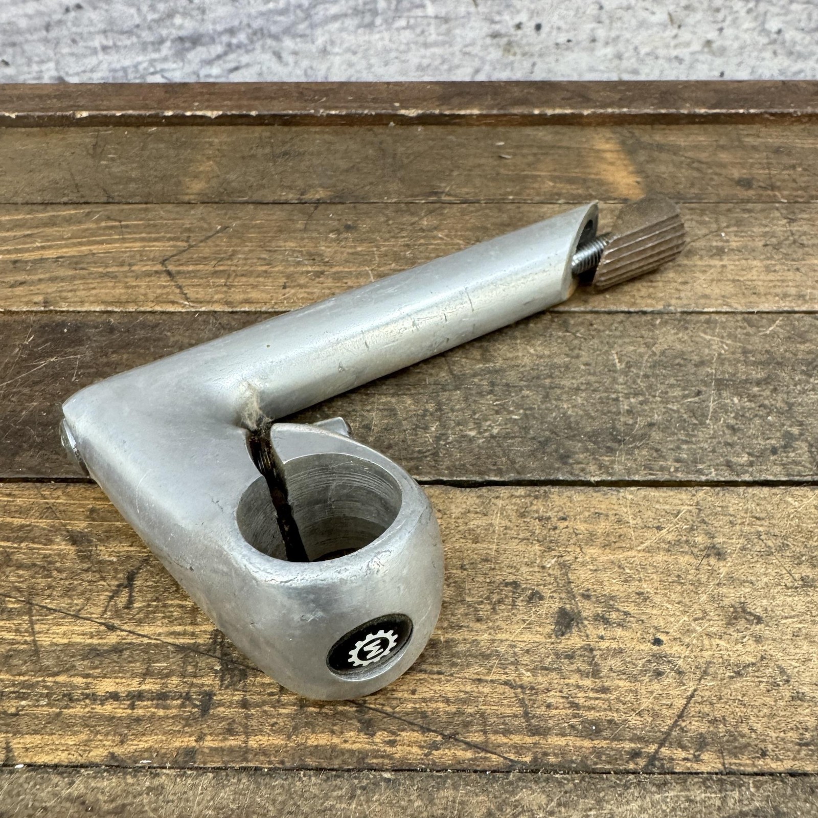 Vintage Miyata Quill Stem 60mm 25.4 Clamp 22.2 Japan Silver M Logo Alloy 80s