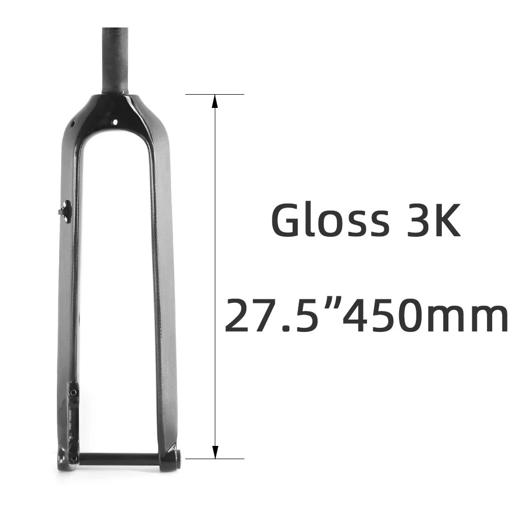 Mountain Carbon Bicycle Fork Bicycle Hard Fork Tube Thru Axle15*100mm Bike Parts