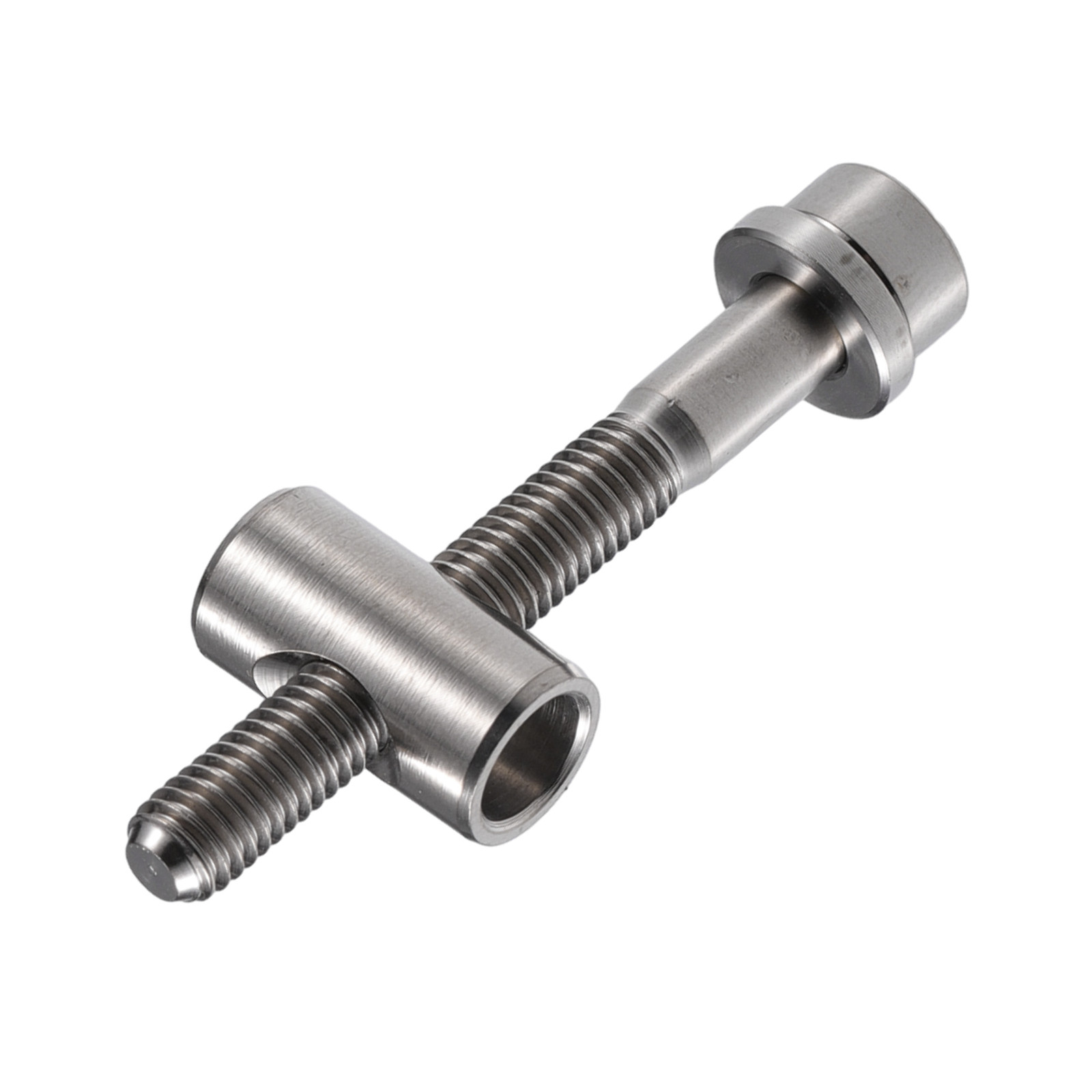2 Set M5x40mm Bike Bicycle Seatpost Clamp Tube Bolt Nut Washer Silver Tone