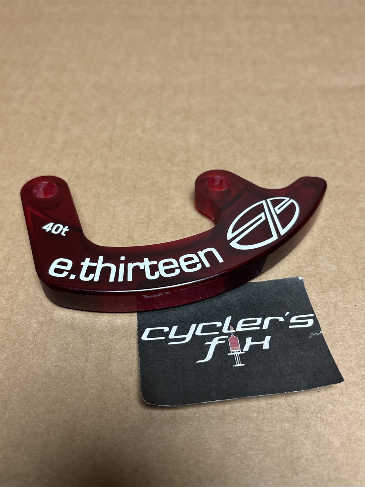 NOS 40T Ethirteen Taco Clear Red Bash Guard For Mtb DH Bike Bicycle Fit: Marin