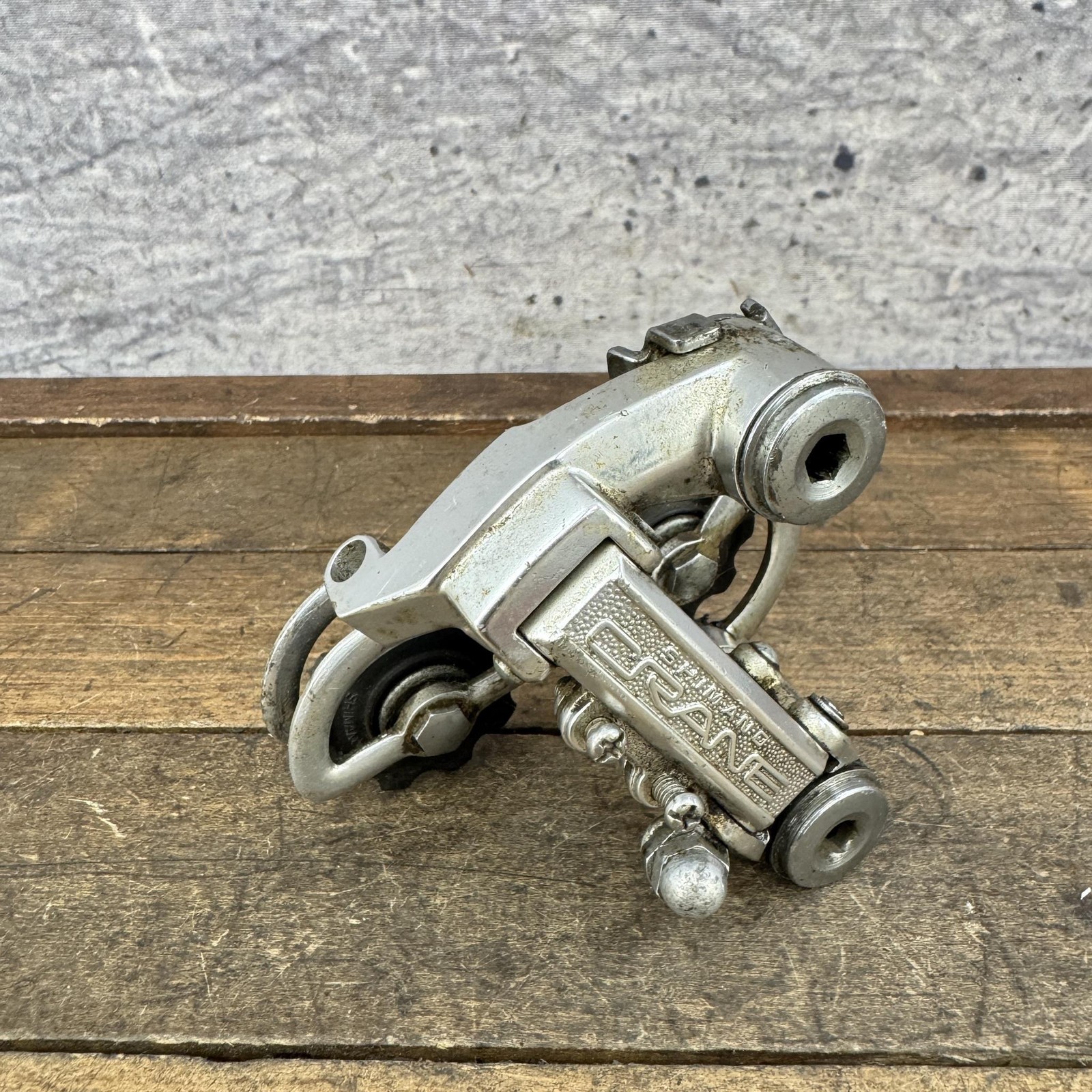 Vintage Shimano Crane Rear Derailleur Bolt-On Silver Japan 1970s 220g Road Bike