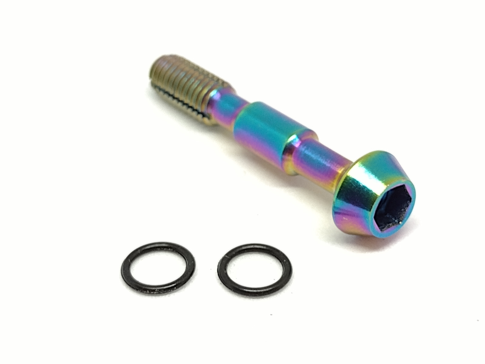 Oil Slick Titanium Banjo Bolt w/ O-rings For Shimano XTR XT SLX M8000 M7000