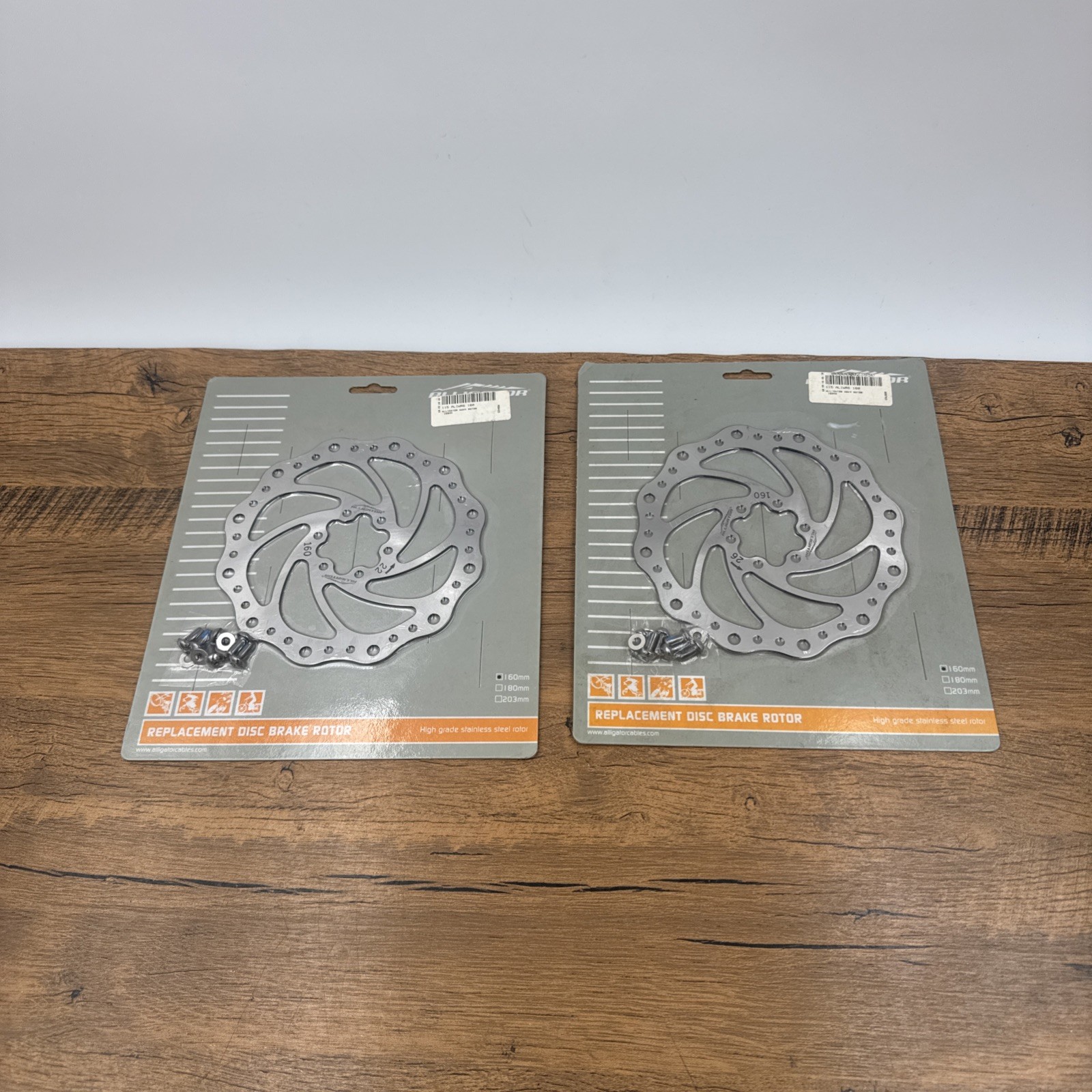 Alligator Wavy Brake Rotors 160mm Vintage Mountain Bike PAIR