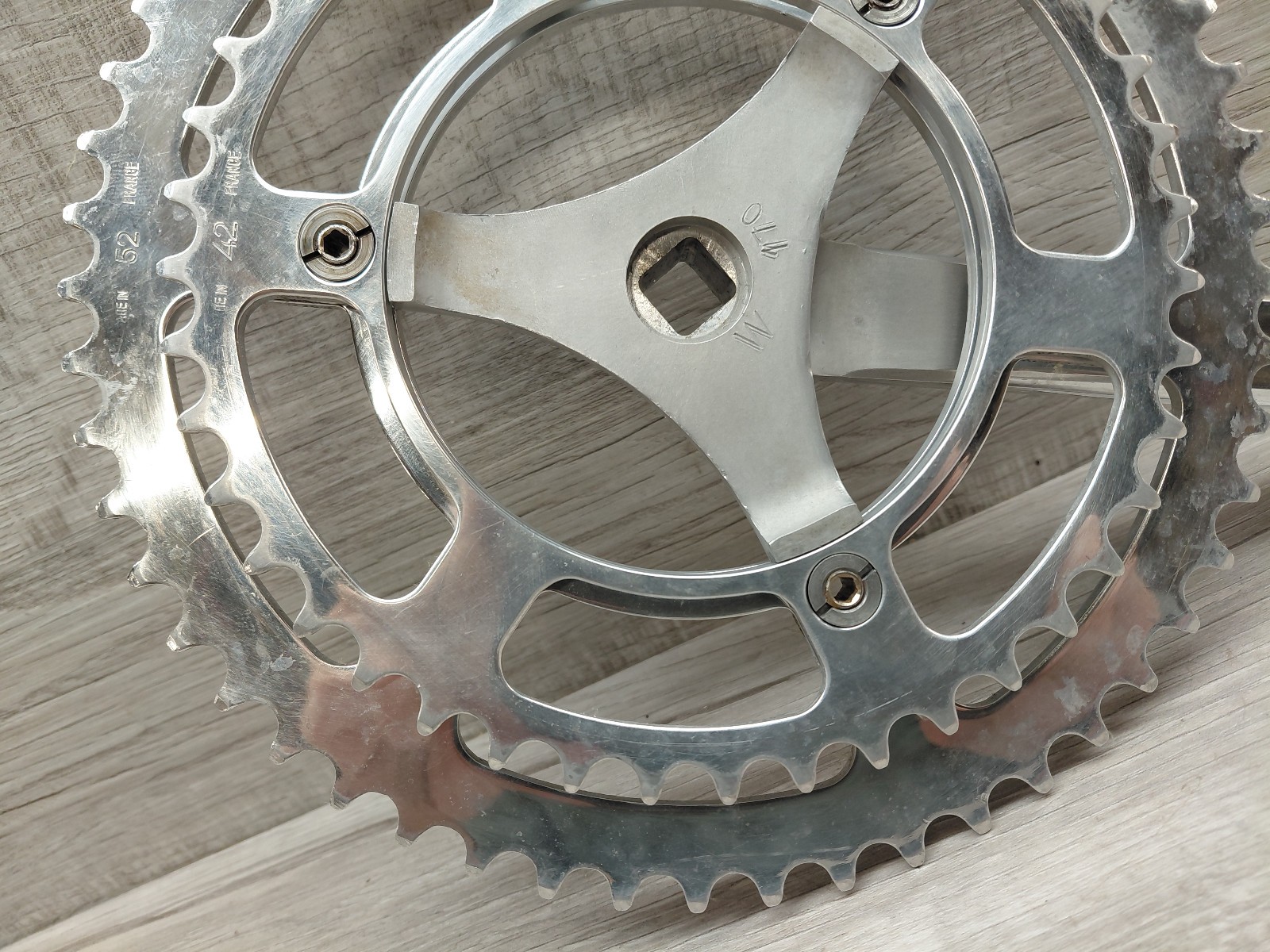 Vintage Specialties TA 3-Arm Crank-Set 170 mm 52/42 T Double Road Bike France