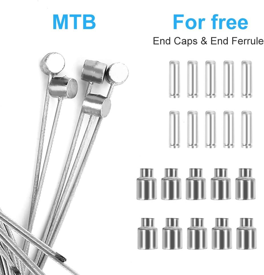 Hapleby 10PCS Premium Bike Brake Cable, Professional Bicycle Brake Line for Moun