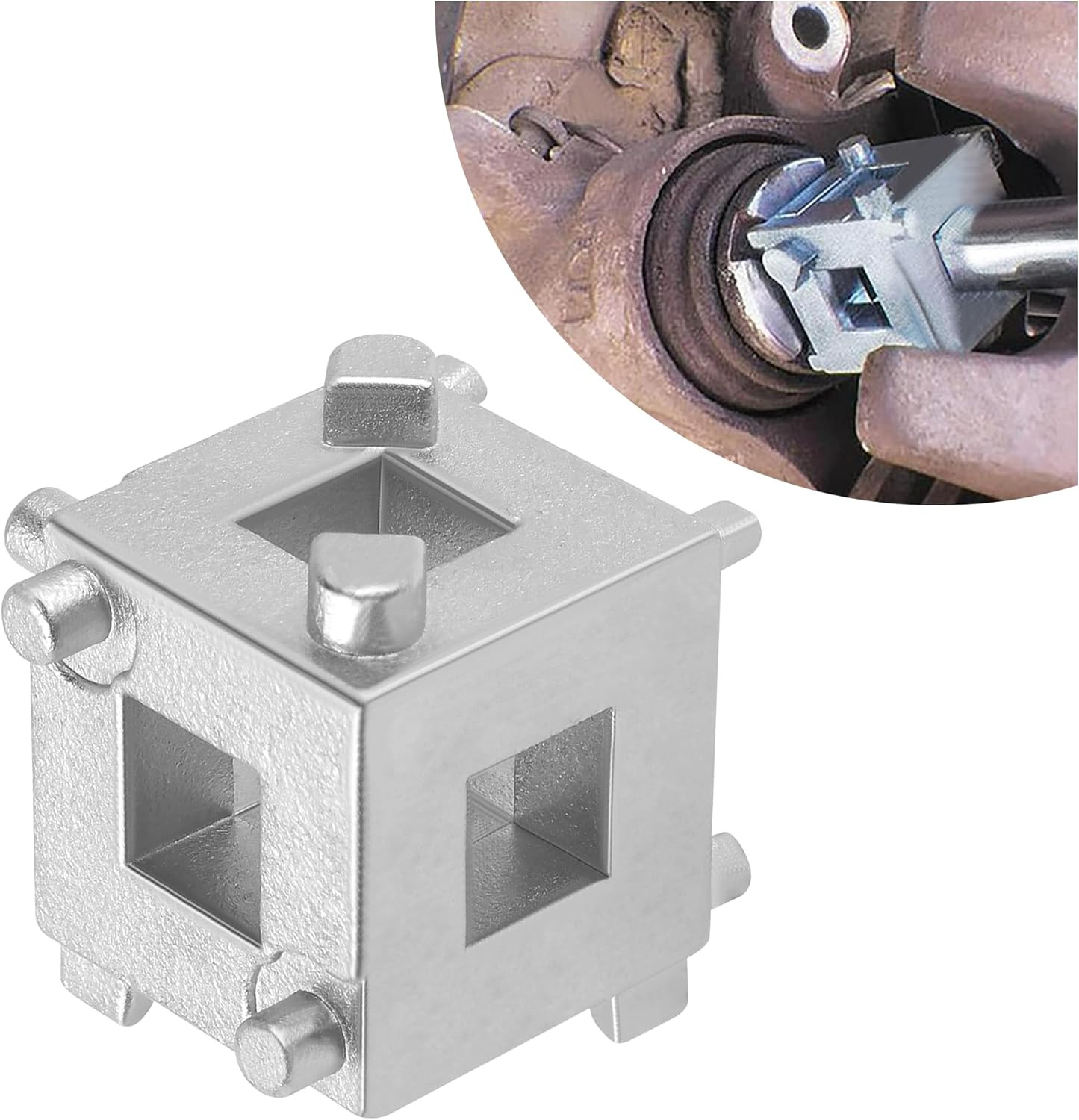 Junecarp Cube Brake Caliper Compression Tool,Steel Brake Caliper Tool Car Rear D