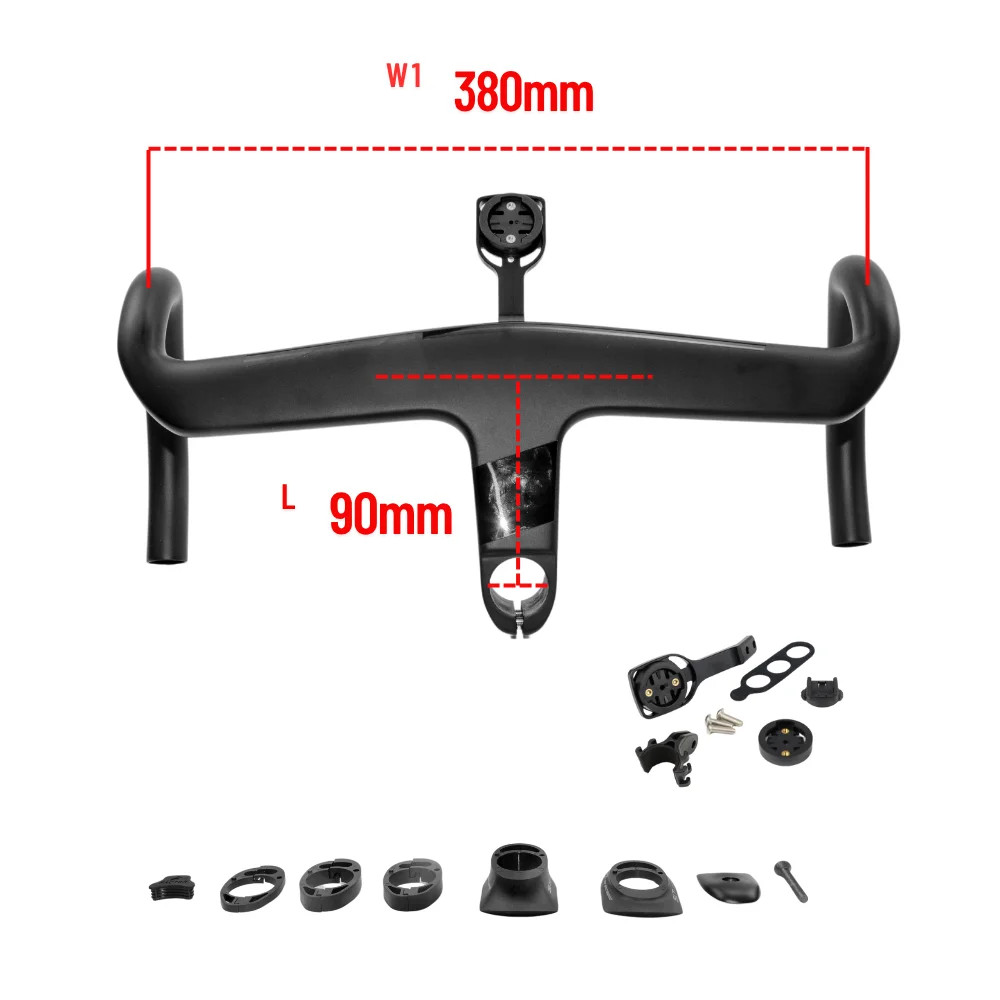 Carbon Fiber Handlebars for Road Bikes Full Internal Wiring Bicycle Accessorie