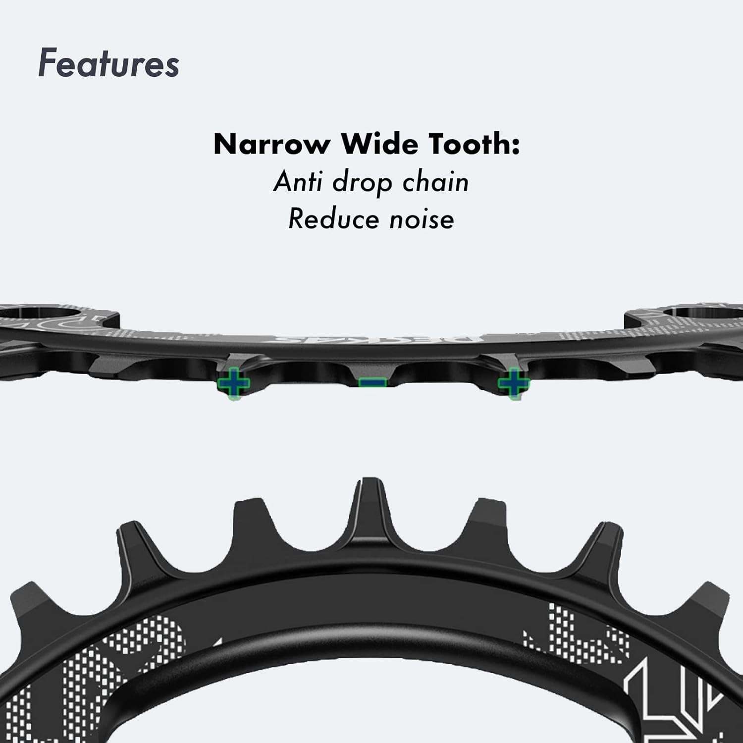 DJC 104BCD Bike Chainring – Durable and Easy-Clean Narrow Wide Tooth Design