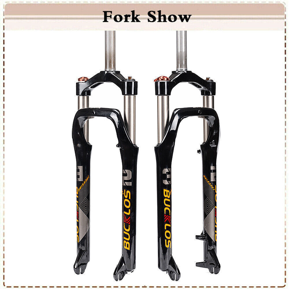 26″*4.0 QR Beach Oil Suspension Fat Fork 1-1/8″ Disc Brake Snow MTB Bicycle Fork