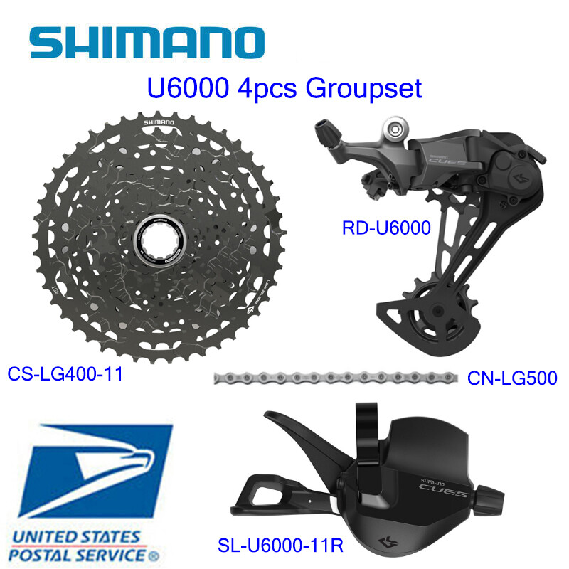 Shimano CUES U6000 4pcs Groupset 45T 50T Cassette Shifter Rear Derailleur Chain