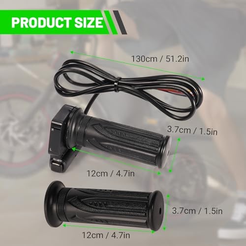 36V Electric Bike Scooter Throttle with Cruise Control Button, Handle Twist