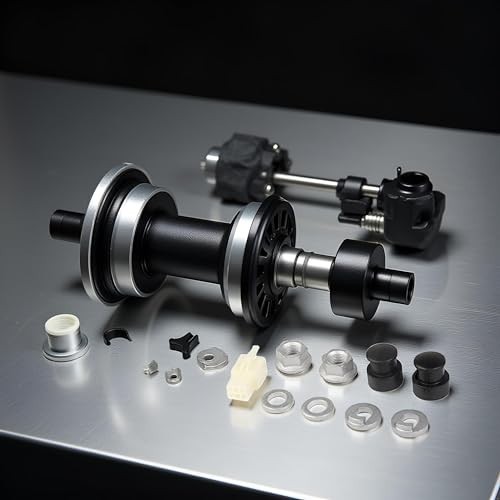 EBike Hub Motor Axle Kit, 12mm Shaft, Front Lock Nut with Washer and Cover, E…
