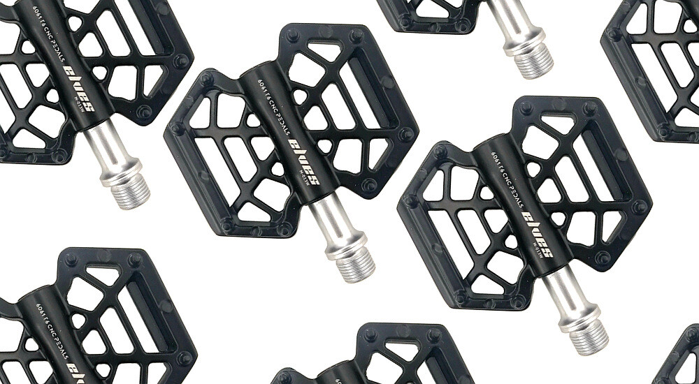 Magnesium Road MTB Mountain Bike XC Bicycle Pedal Flat Cycling Pedals Black