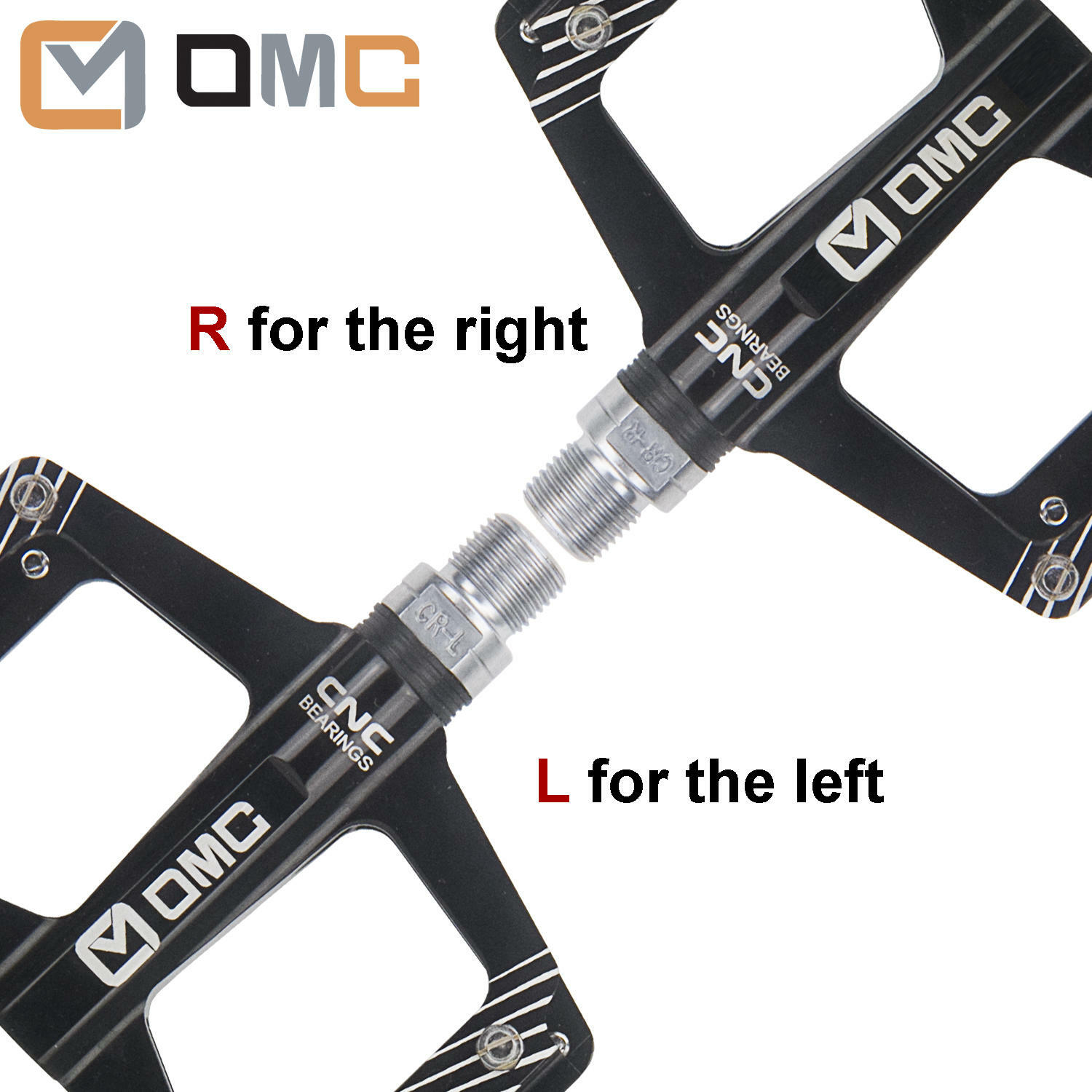 OMC-308BK 9/16″ Aluminum Platform Mountain Bike Pedals 3 Sealed Bearing MTB BMX