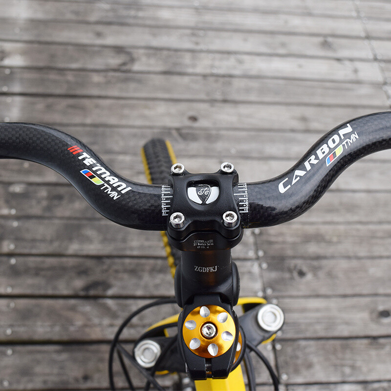 25.4/31.8mm Full Carbon Handlebar MTB Folding Bike Riser Bar 600-740mm Rise 55mm
