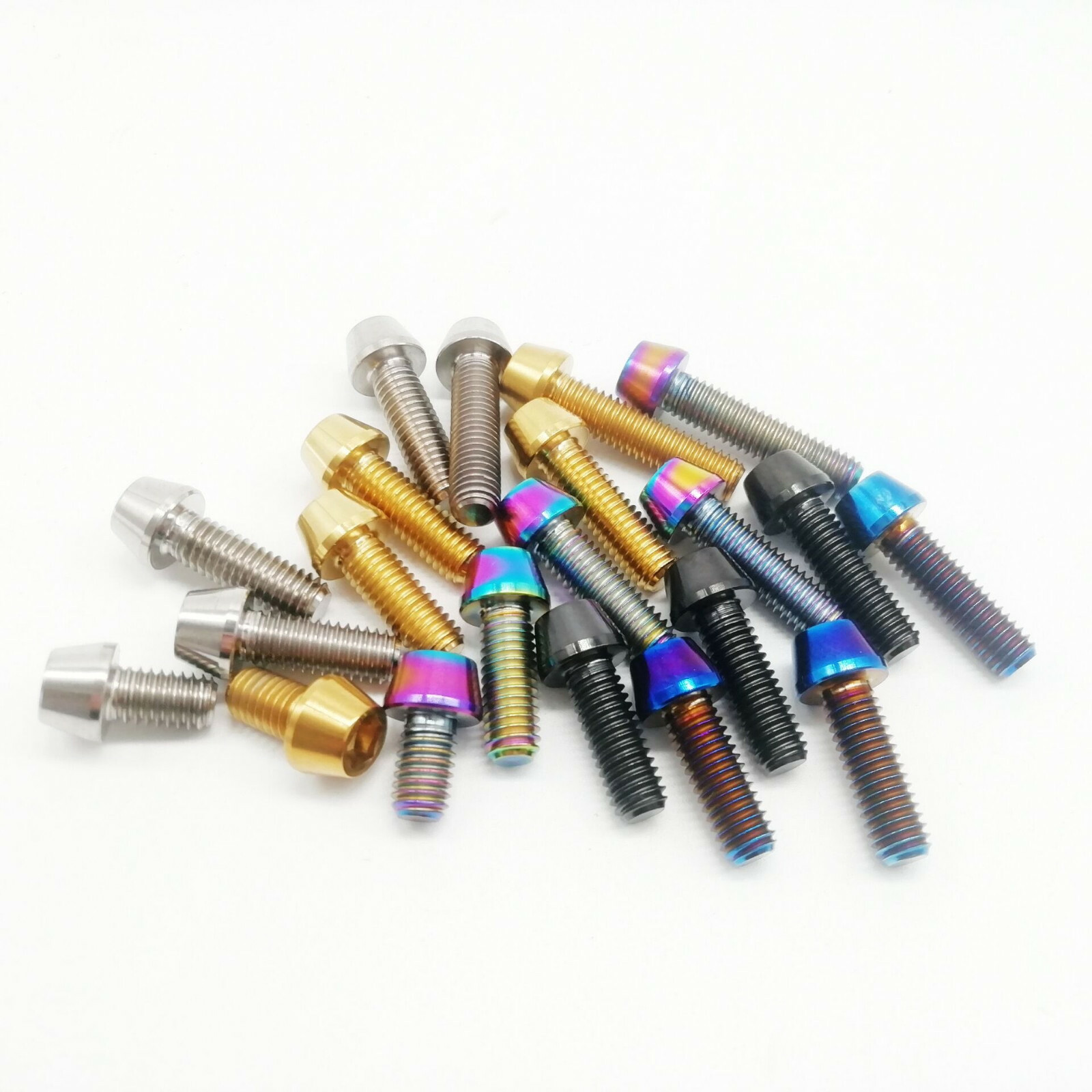 M6X10mm M6x16 M6X18 M6x20 M6X25mm Titanium Ti Bolts Allen Hex Tapered Head Screw