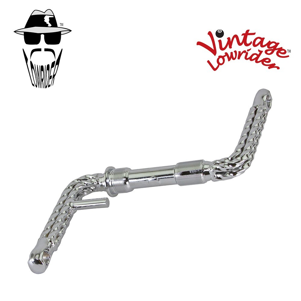 Vintage Lowrider Quadruple Twisted One Piece 4-1/2″ Crank Chrome