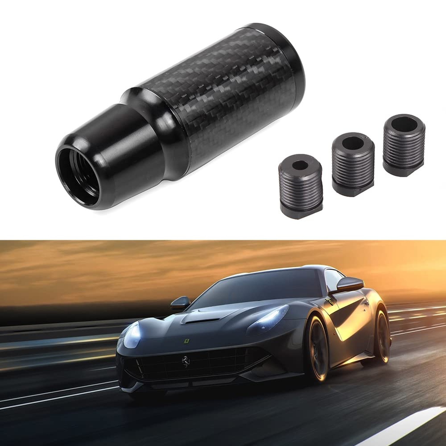 Carbon Fiber Shift Knob 6 Speeds Pattern Modified Carbon Fiber Aluminum Manua…