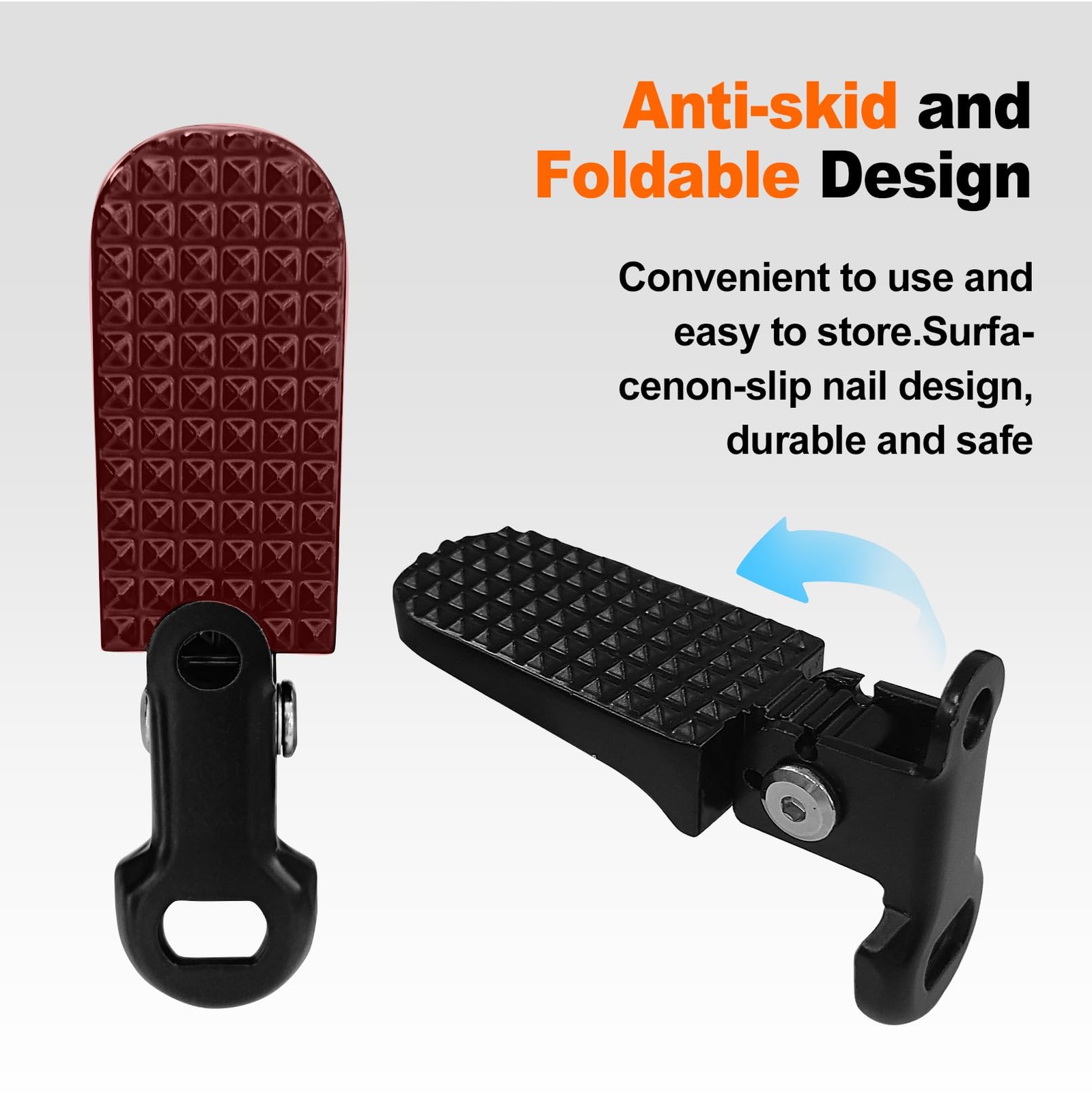 1 Pair Mini Folding Bicycle Rear Foot Pegs for Mountain Bike E-Bike