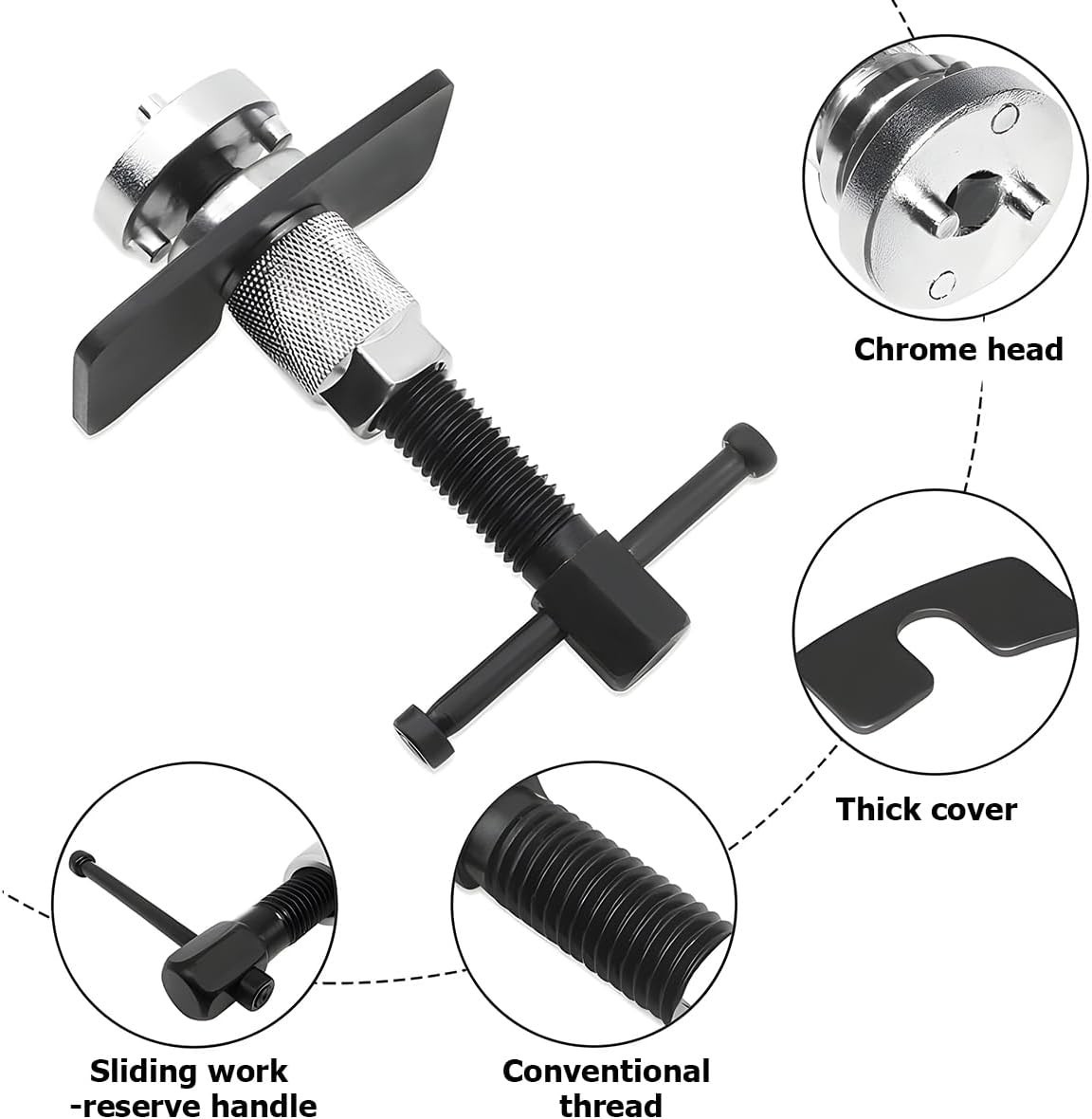 Bittwee 3 Pcs Brake Caliper Piston Wind Back Tool
