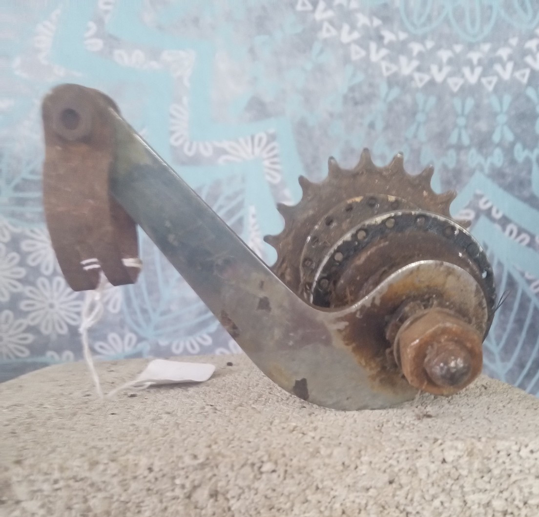 Vintage Rear Coaster Brake Hub 1-Speed Steel Nut Mount w/ Sprocket