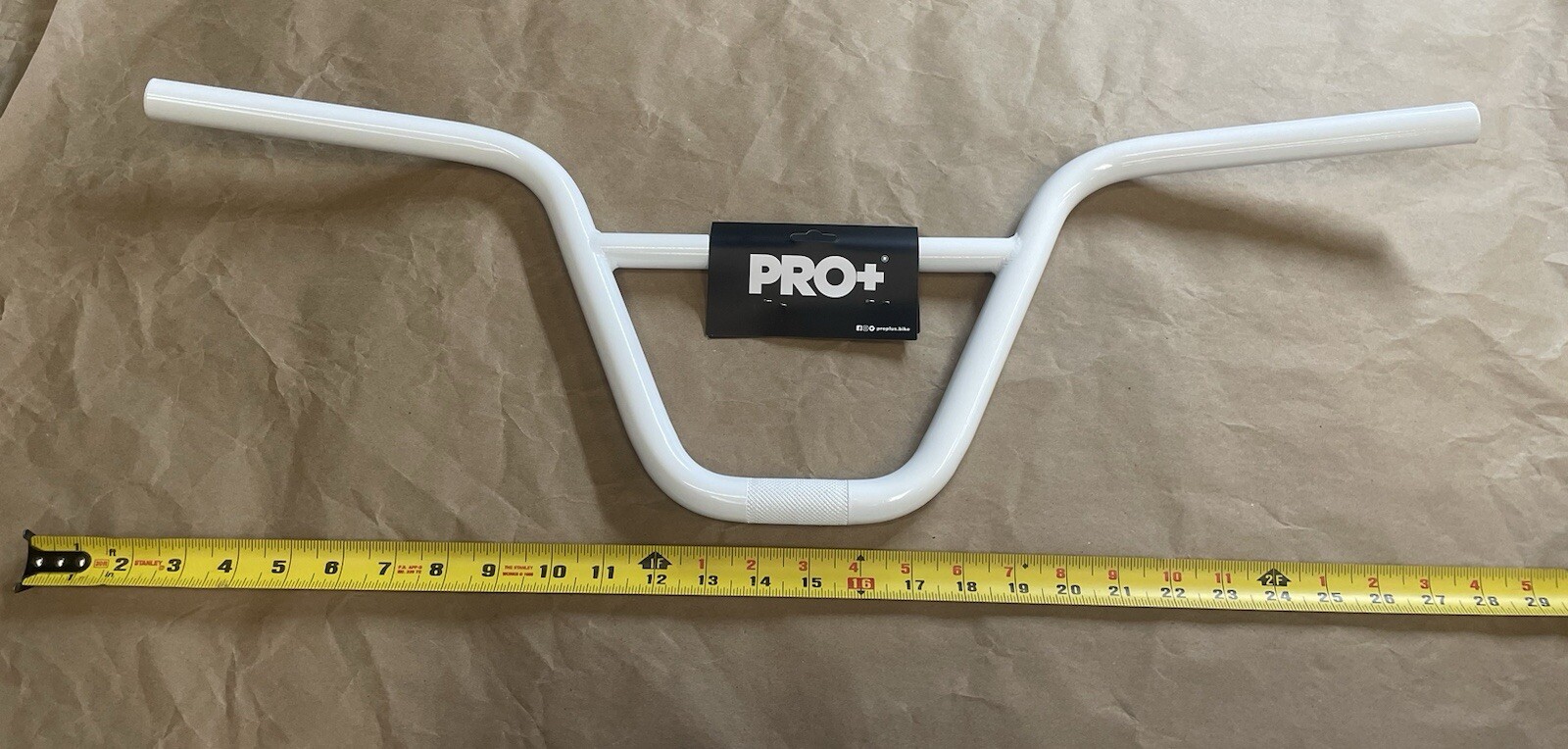 White BMX HandleBar Pro+ 22.2m
