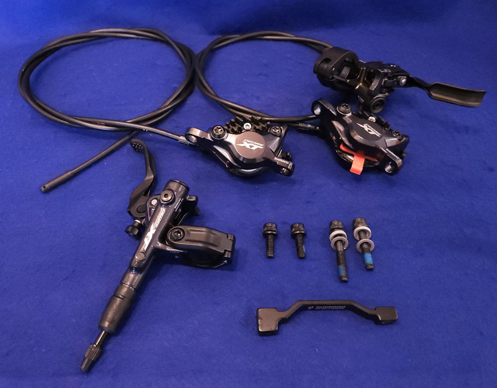 Shimano DEORE XT Brake Kit Left & Right Levers / Calibers / Lines – Pair