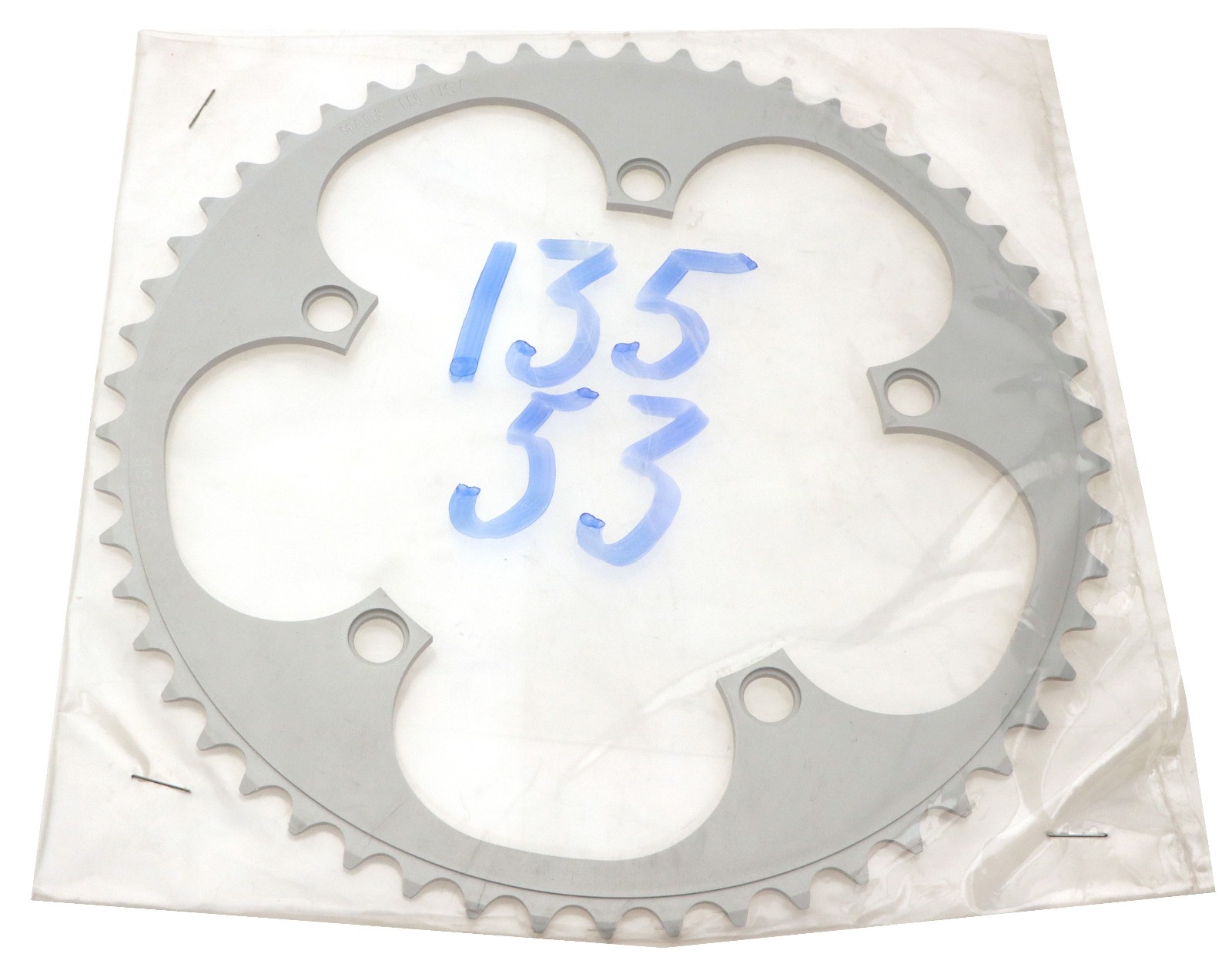 Vuelta Avitar 53T 135 BCD 9/8 SPD 7075 Aluminum Silver 5 Bolt NOS Made in USA