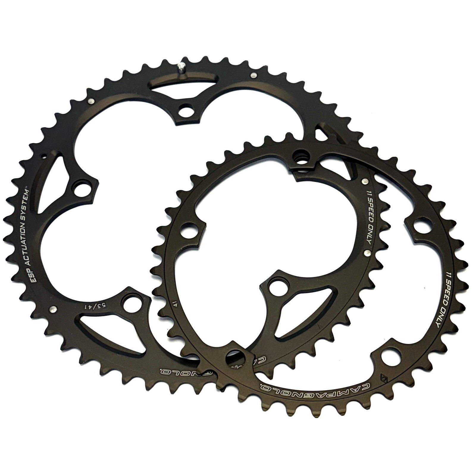 NOS Campagnolo Super Record 11 Speed 5-Arm Chainring Set – 41-53T