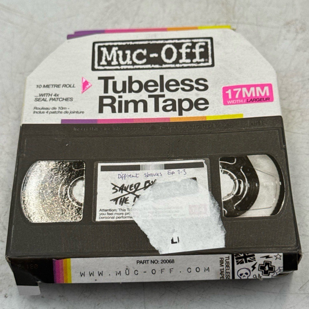 Muc-Off Tubeless Rim Tape 10m 17mm Pink 20068 Durable Airtight Seal 4 Seal Patch