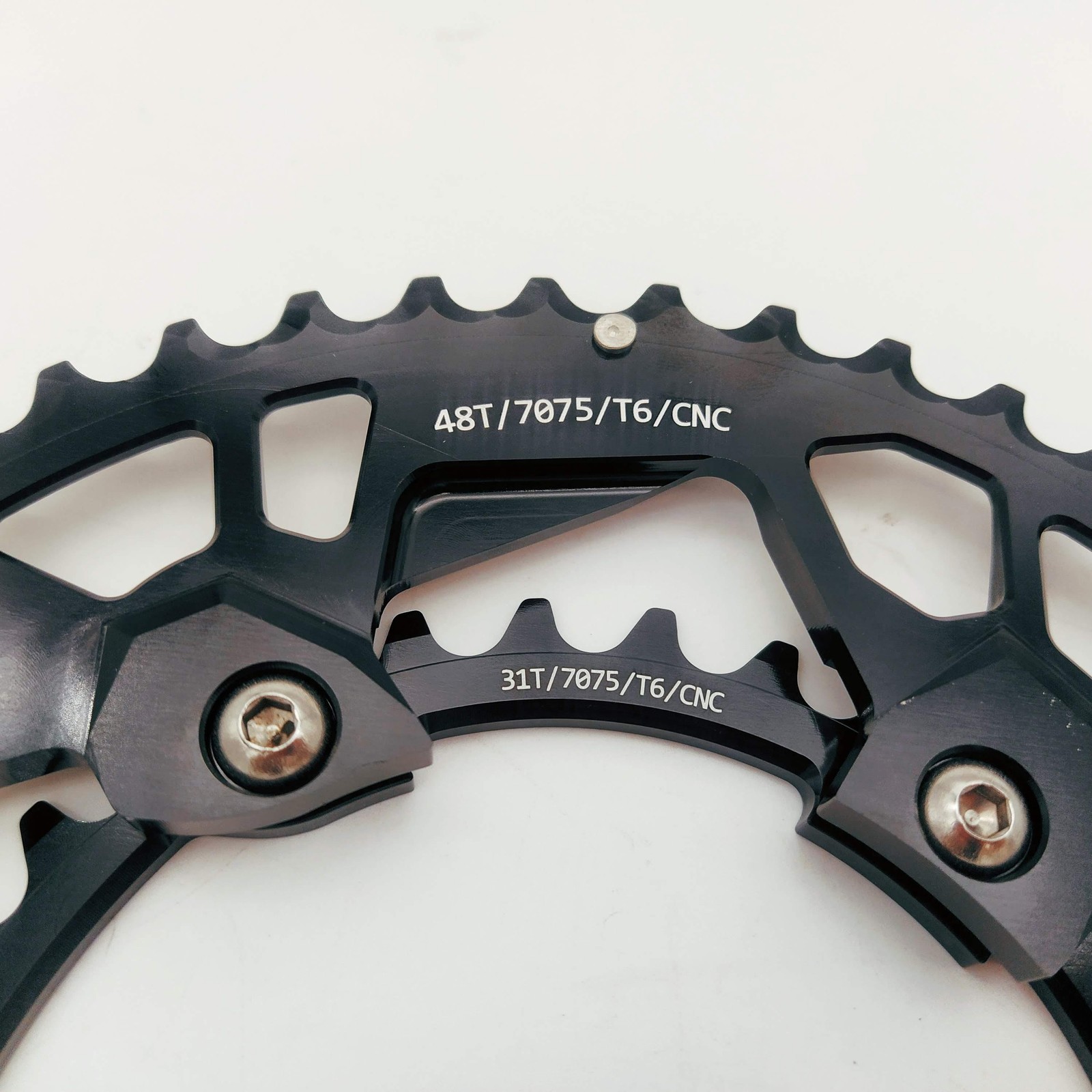 bikinGreen 48/31T V3 CNC Chainring For Shimano 4 Arm 9-12 Speed Road Gravel
