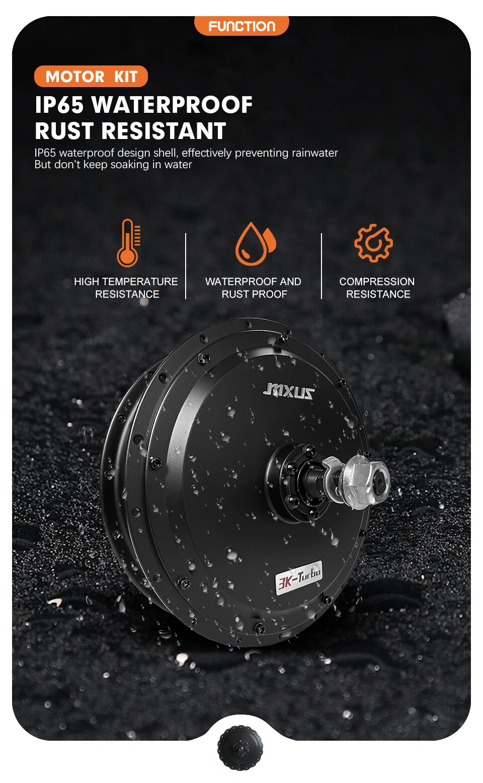 72V 3000W Mountain Electric Bike Brushless Rear Hub Motor Wheel with LCD Display