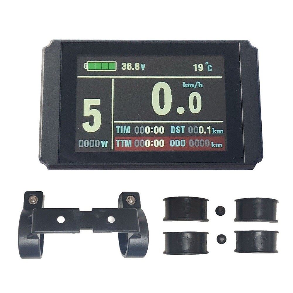 KT-LCD8H KT Color LCD Display Screen e-Bike Waterproof Plug Meter 24V/36V/48V