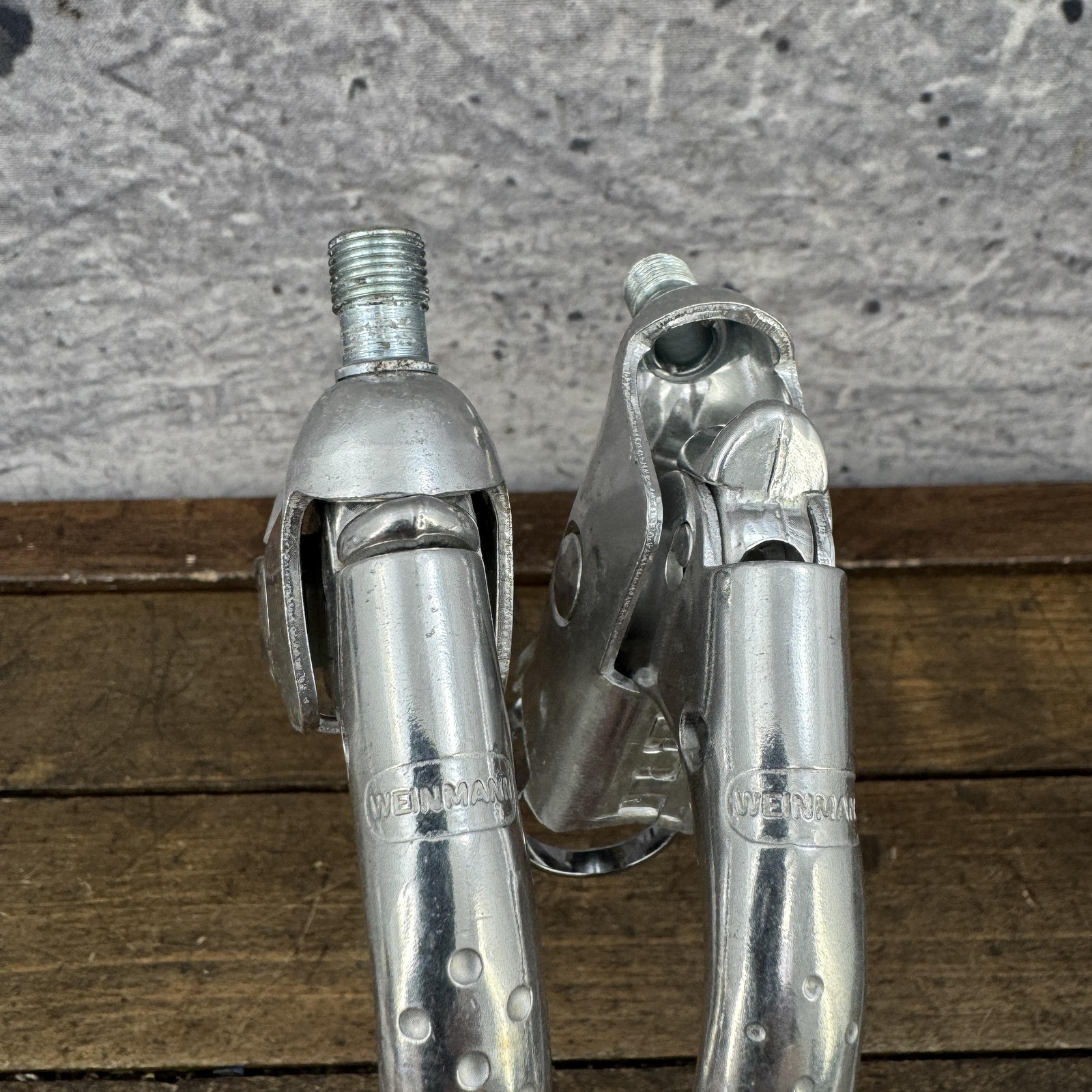 Vintage Weinmann Brake Levers Pair Silver 1979 4-Finger Road Bike Touring Parts